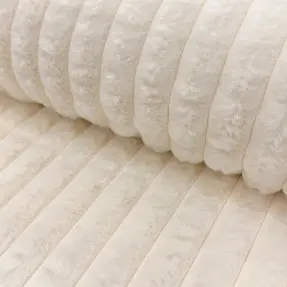 Umelá kožušina Stripes Luxe ecru