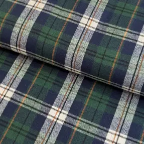 Scottish Check YARN DYED BRUSHED Atlas green