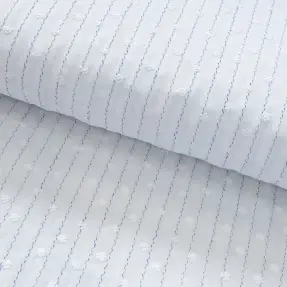 Bavlnená látka EMBROIDERY Flowstripe