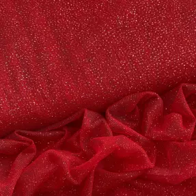 Tyl na TUTU ROYAL SPARKLE red silver