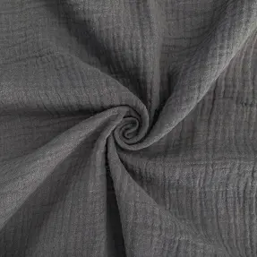 Dvojitá gázovina/mušelín dark grey