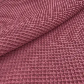 Bavlna s vaflovou väzbou dark rose