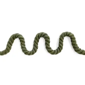 Bavlnená šnúra točená 8 mm army