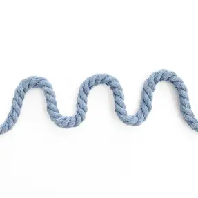 Bavlnená šnúra točená 8 mm light blue